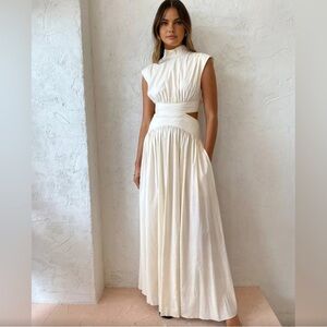 Elegant Cream Maxi Dress